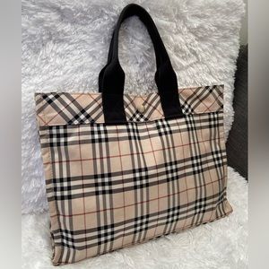 EUC Burberry Nova Check Tote Bag